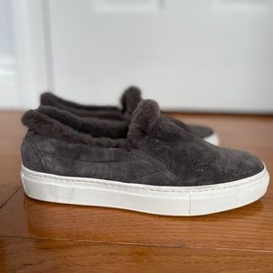 Grey loafers